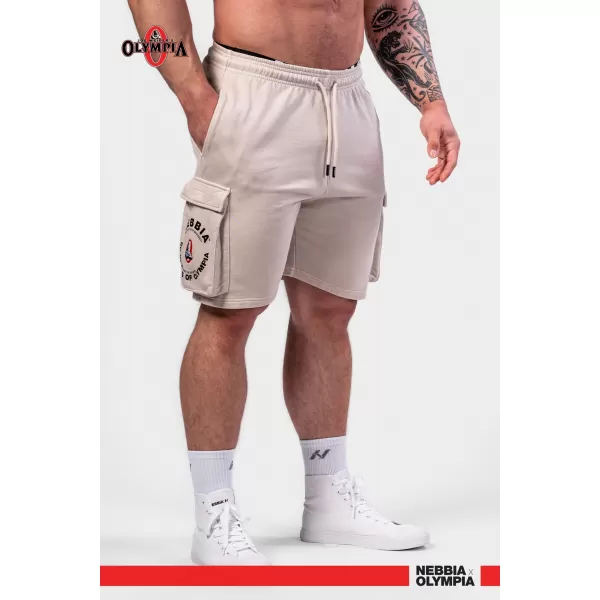  Gewaschene, lockere Cargo-Shorts LEGACY 787 HELLGRAU Nebbia 