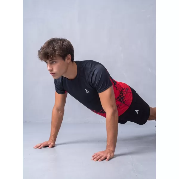  Funktionelle Kompression von Männern t -Shirt Premium ALTISPORT VOJ/ALM109TR04 ROT/SCHWARZ 