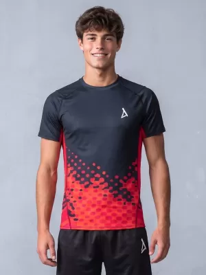 Funktionelle Kompression von Männern t -Shirt Premium ALTISPORT VOJ/ALM109TR04 ROT/SCHWARZ