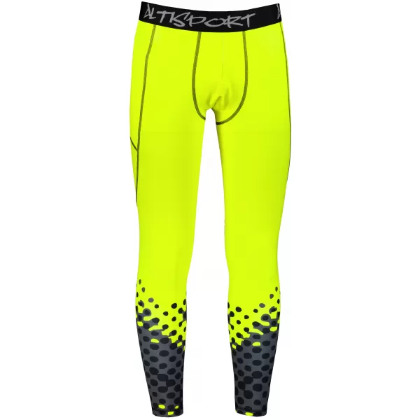  Lange Premium-Sportleggings für Herren ALTISPORT VOJ/ALM109LEG01 FLUOGELB 
