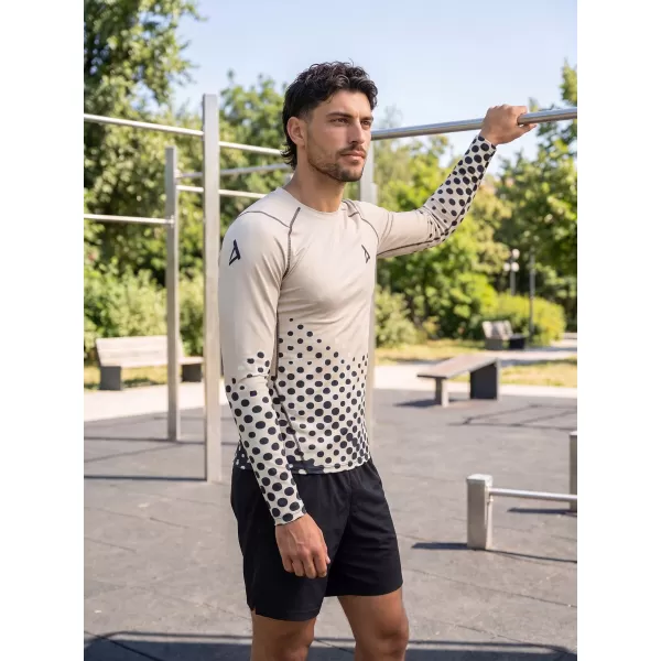  Funktionelle Kompression t -Shirt von Männern mit langarmiger Prämie ALTISPORT VOJ/ALM109TR03 HELLBRAUN 