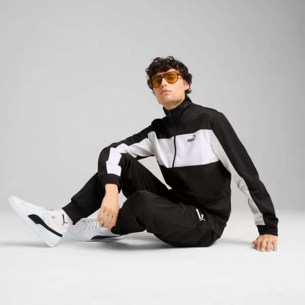  Herren-Set PUMA POLY COLORBLOCK SUIT 687304-01 SCHWARZ 