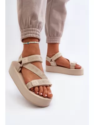 Damensandalen BIG STAR NN274A528 BEIGE Big Star Shoes