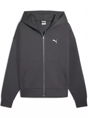 Herren -Sweatshirt PUMA WARDROBE ESS BOXY FULL-ZIP HOODIE DK 632066-44 GRAU