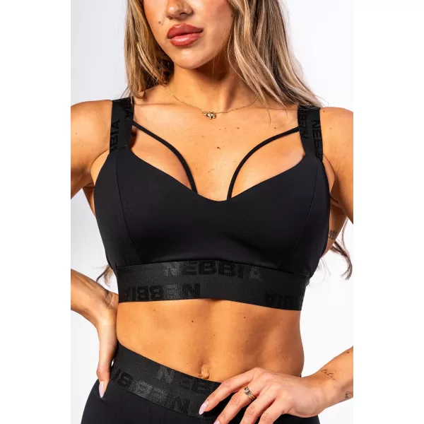  Damen-Sport-BH mit Verstärkung INTENSE Iconic 844 BLACK Nebbia 