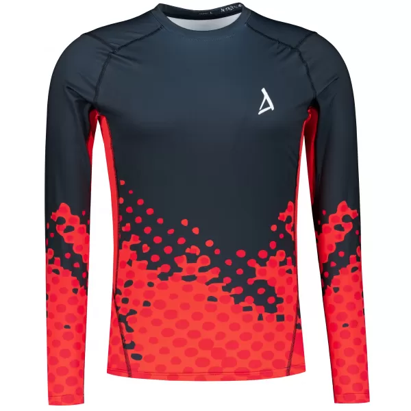  Funktionelle Kompression t -Shirt von Männern mit langarmiger Prämie ALTISPORT VOJ/ALM109TR03 ROT/SCHWARZ 