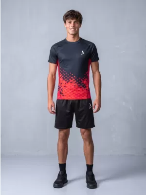 Funktionelle Kompression von Männern t -Shirt Premium ALTISPORT VOJ/ALM109TR04 ROT/SCHWARZ