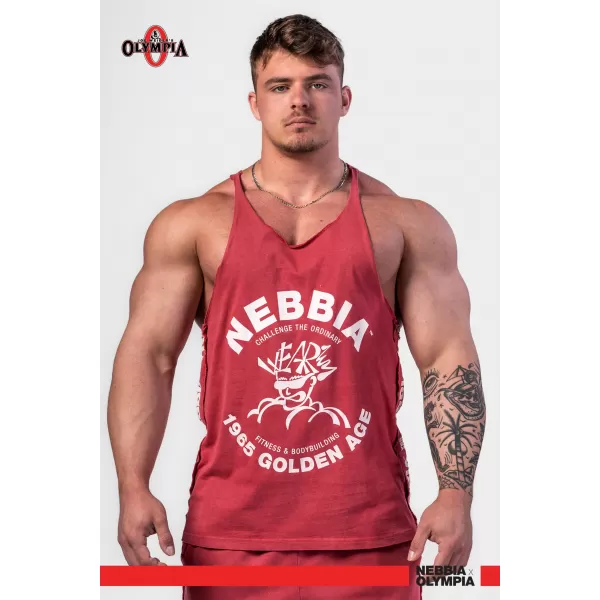  Gewaschener Muscle-Back-String GOLDEN AGE 791 RED Nebbia 
