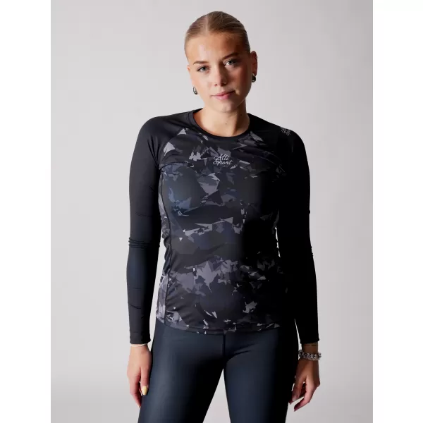  Frauen funktionales t -Shirt mit langen Ärmeln Premium ALTISPORT VOJ/ALW110TR03 SCHWARZ 