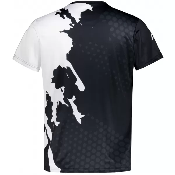  Männer funktionaler T -Shirt Premium ALTISPORT VOJ/ALM112TR01 SCHWARZ-WEIß 