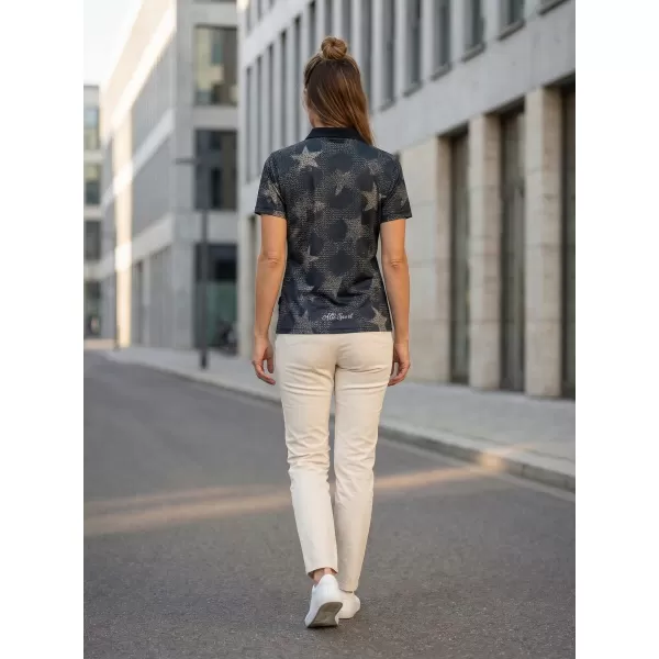  Frauenfunktional T -Shirt mit Premiumkragen ALTISPORT VOJ/ALW111TR05 STERNE 