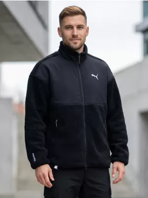 Herrenjacke PUMA TECH SOFT TECH RELAXED SHERPA JACKET 632104-01 SCHWARZ