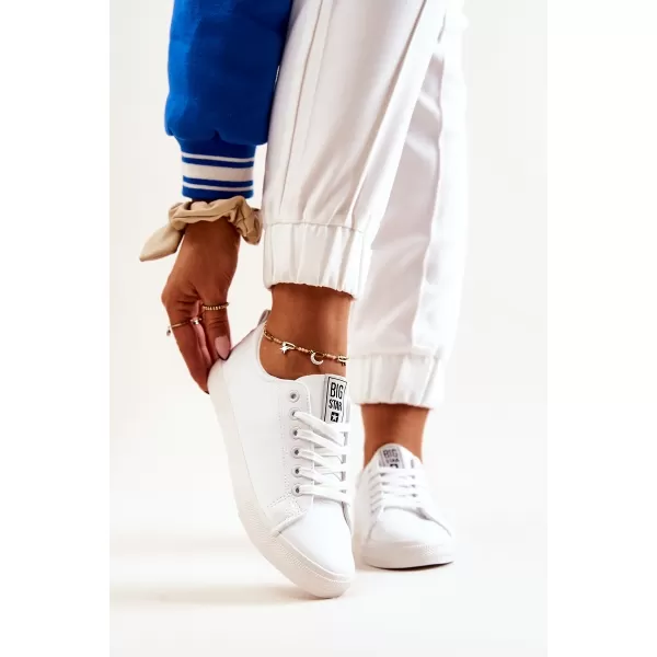  Damen-Ledersneaker BIG STAR JJ274311 WEISS Big Star Shoes 