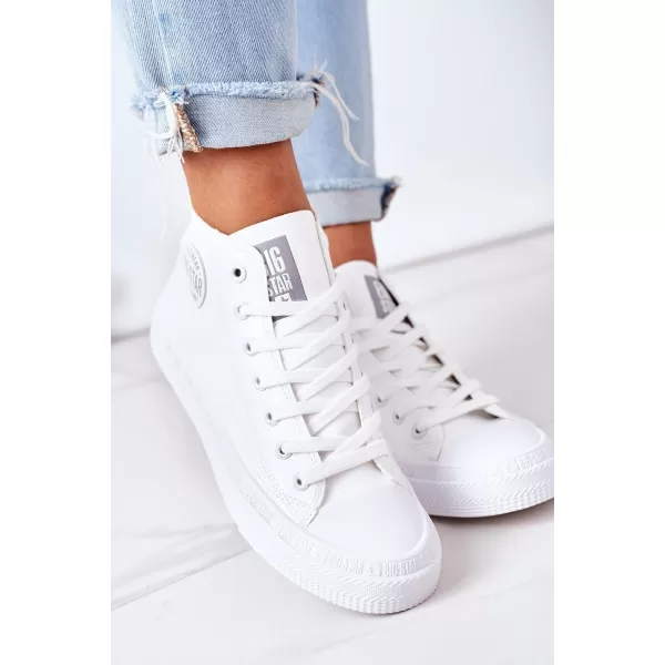  Damen-Lederstiefeletten BIG STAR GG274016 WEISS Big Star Shoes 