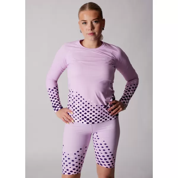  Frauen funktionales t -Shirt mit langen Ärmeln Premium ALTISPORT VOJ/ALW109TR03 LILA 