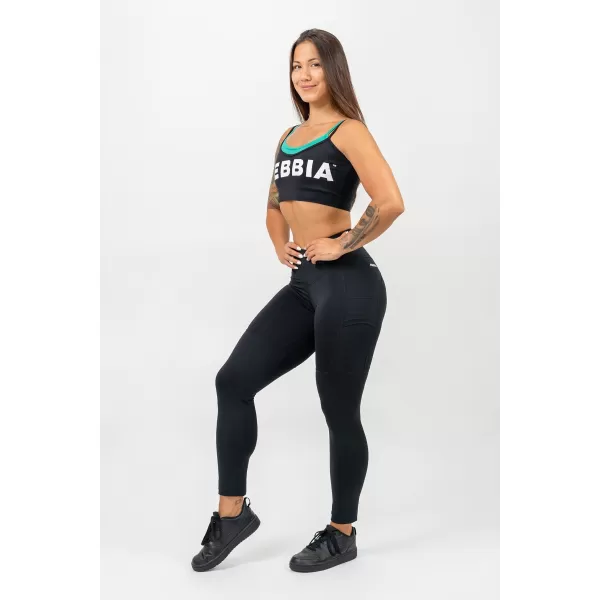  Leggings mit hoher Taille LEG DAY GOALS 248 SCHWARZ Nebbia 