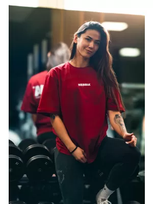 Übergroßes T-Shirt GYM ESSENTIALS 381 DARK RED Nebbia