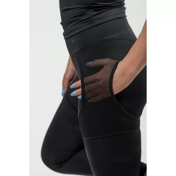  Damen-Sportleggings mit INTENSE Mesh 838 BLACK Nebbia 