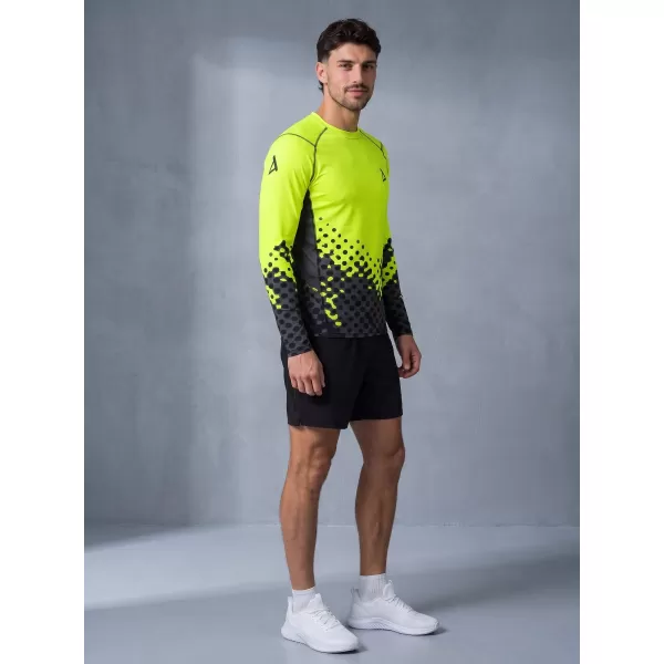  Funktionelle Kompression t -Shirt von Männern mit langarmiger Prämie ALTISPORT VOJ/ALM109TR03 FLUO GELB 