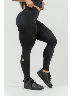 Damen-Sportleggings mit INTENSE Mesh 838 Gold BLACK/GOLD Nebbia