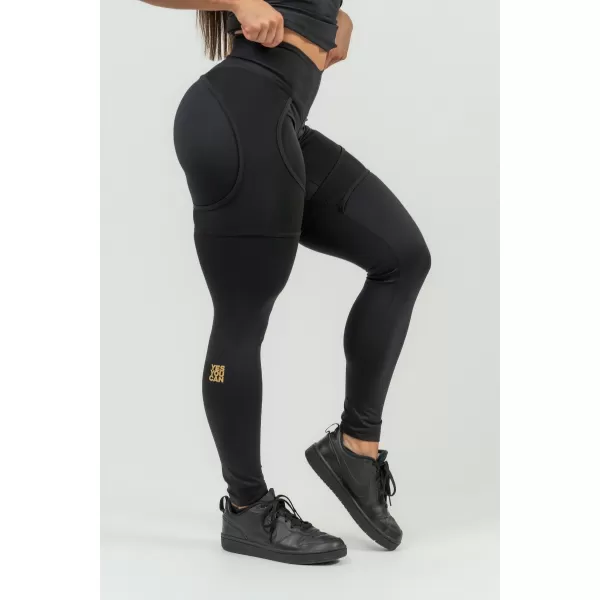  Damen-Sportleggings mit INTENSE Mesh 838 Gold BLACK/GOLD Nebbia 