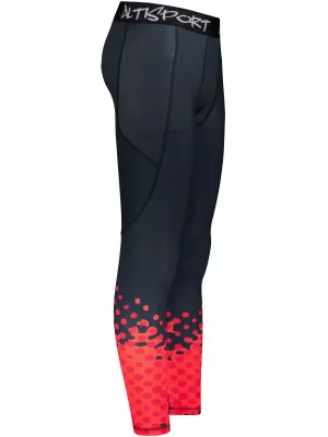 Lange Premium-Sportleggings für Herren ALTISPORT VOJ/ALM109LEG01 ROT/SCHWARZ