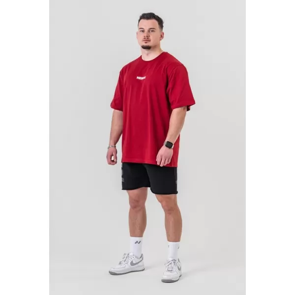  Übergroßes T-Shirt GYM ESSENTIALS 381 DARK RED Nebbia 