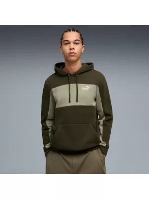Herren-Sweatshirt PUMA ESS BLOCK HOODIE FL 684686-82 GRÜN