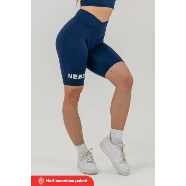  SNATCHED 614 DUNKELBLAU Nebbia 9-Zoll-Leggings mit hoher Taille 