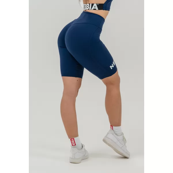  SNATCHED 614 DUNKELBLAU Nebbia 9-Zoll-Leggings mit hoher Taille 