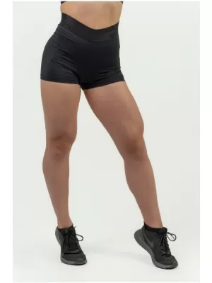Damen-Kompressionsshorts mit hoher Taille INTENSE Leg Day 832 BLACK Nebbia