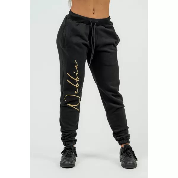  Damen Signature INTENSE 846 BLACK/GOLD Nebbia lockere Jogginghose 