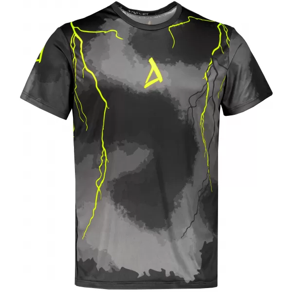  Männer funktionaler T -Shirt Premium ALTISPORT VOJ/ALM113TR01 SCHWARZFLUO GELB 