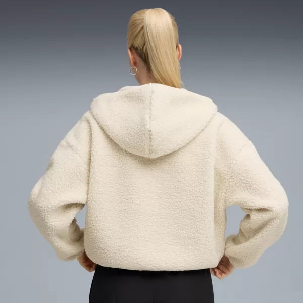  Damen Sweatshirt PUMA WARDROBE ESS OVERSIZED POLAR FLEECE HOODIE 632048-87 WEIß 