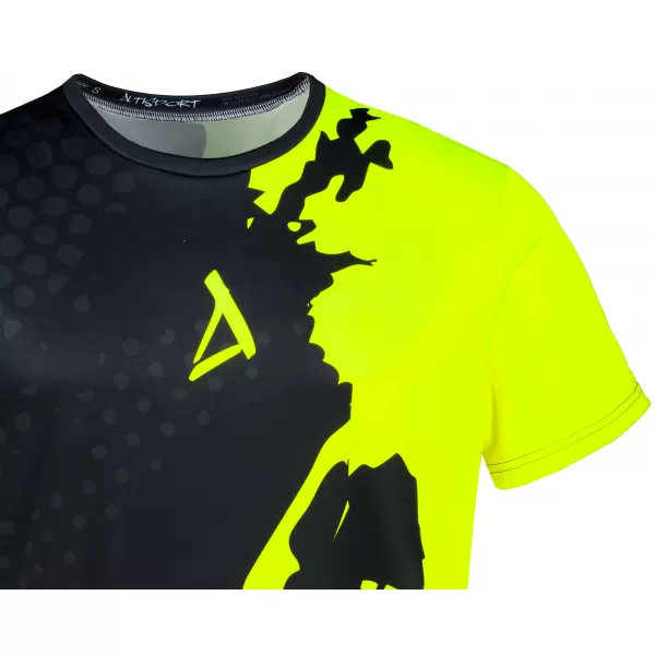  Männer funktionaler T -Shirt Premium ALTISPORT VOJ/ALM112TR01 SCHWARZFLUO GELB 
