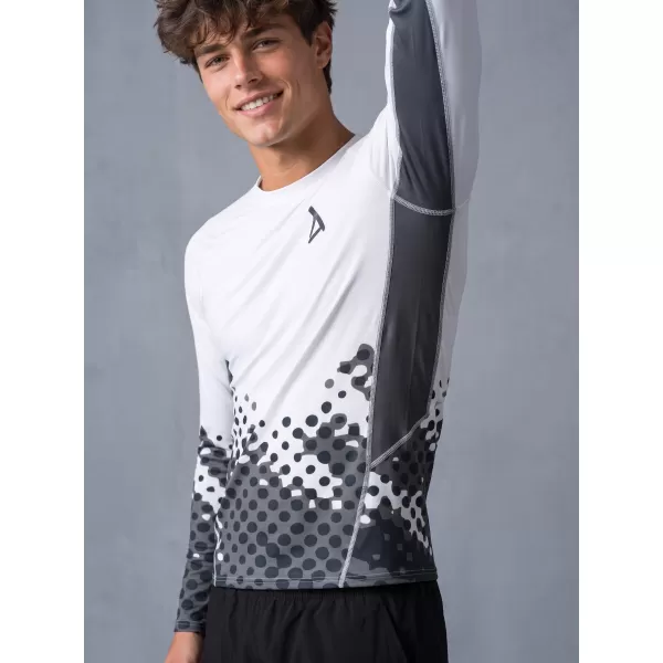  Funktionelle Kompression t -Shirt von Männern mit langarmiger Prämie ALTISPORT VOJ/ALM109TR03 WEIß 