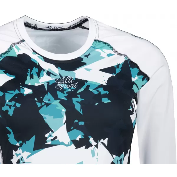  Frauen funktionales t -Shirt mit langen Ärmeln Premium ALTISPORT VOJ/ALW110TR03 BLAU -WHITE 