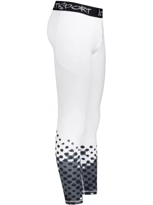 Lange Premium-Sportleggings für Herren ALTISPORT VOJ/ALM109LEG01 WEIß