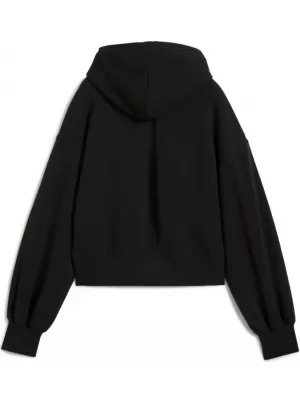 Damen Sweatshirt PUMA WARDROBE ESS RELAXED CROPPED HOODIE TR 629746-01 SCHWARZ