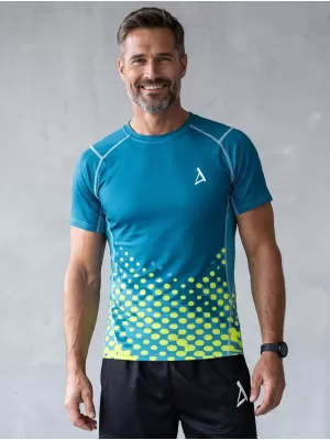 Funktionelle Kompression von Männern t -Shirt Premium ALTISPORT VOJ/ALM109TR04 EMERALD-FLUO