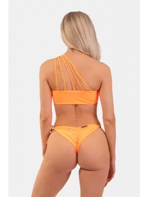 Orangefarbenes One-Shoulder-Bandeau-Bikinioberteil – Top 449 ORANGE Nebbia