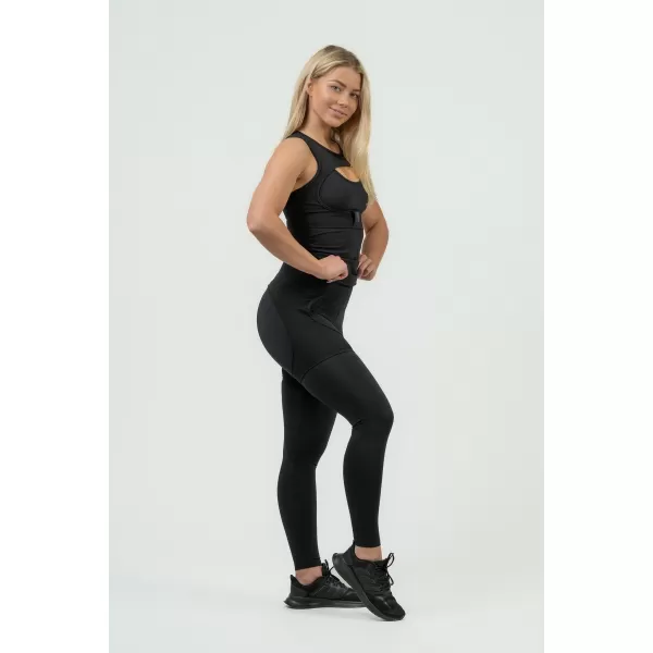  Damen-Sportleggings mit INTENSE Mesh 838 BLACK Nebbia 