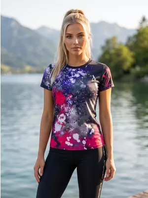 Hochwertiges Funktions-T-Shirt für Damen ALTISPORT VOJ/ALW055TR01 SCHWARZ ROSA