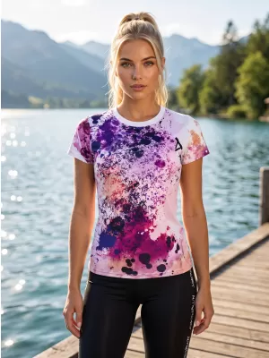 Hochwertiges Funktions-T-Shirt für Damen ALTISPORT VOJ/ALW055TR01 LILA/ORANGE