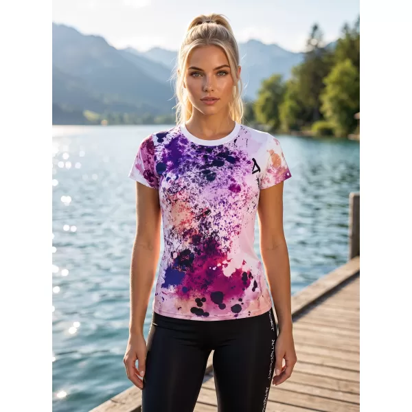  Hochwertiges Funktions-T-Shirt für Damen ALTISPORT VOJ/ALW055TR01 LILA/ORANGE 