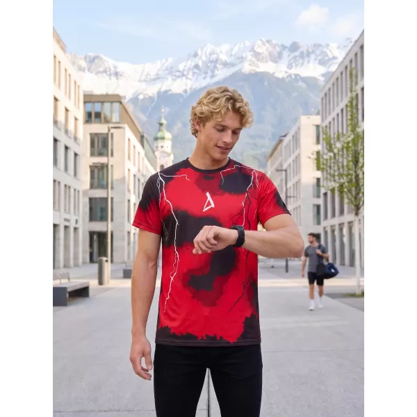  Männer funktionaler T -Shirt Premium ALTISPORT VOJ/ALM113TR01 ROT 