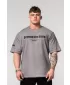 Schweres T-Shirt aus ausgewaschener Baumwolle GRIND 370 LIGHT GREY Nebbia