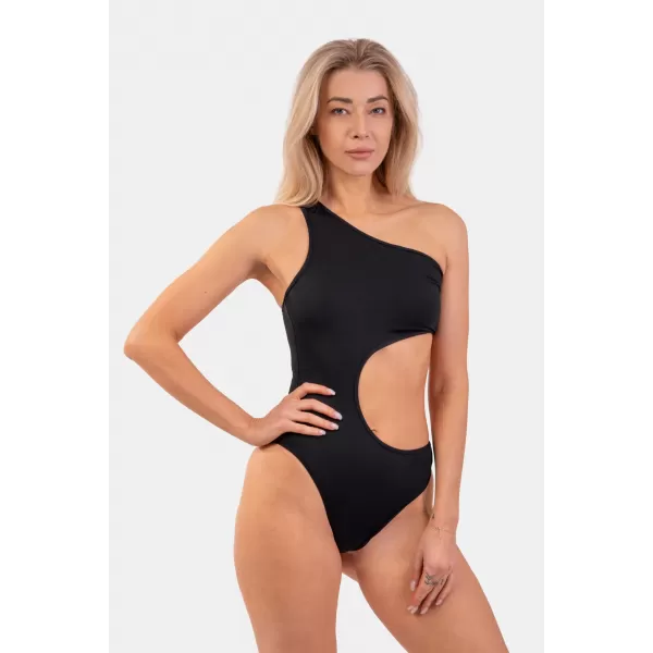  Asymmetrischer One-Shoulder-Monokini 459 BLACK Nebbia 