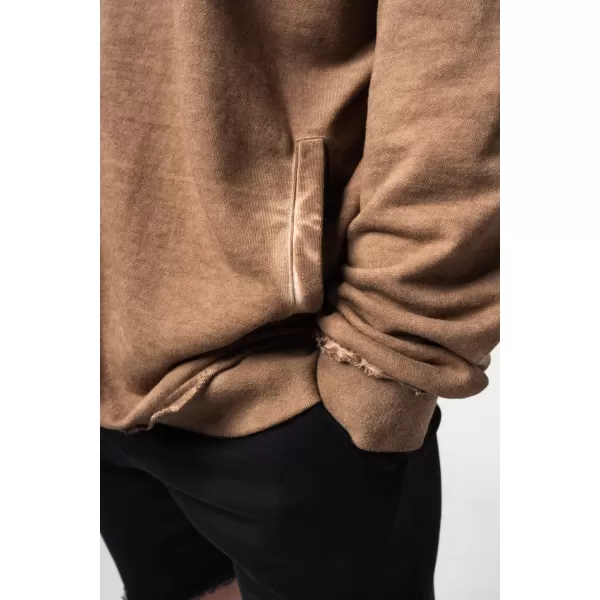  Ausgewaschenes Sweatshirt mit Reißverschluss GYM BRO 362 HELLBRAUN Nebbia 