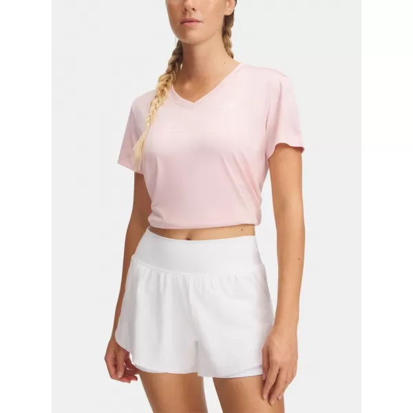  Damen-T-Shirt UNDER ARMOUR TECH SSV- TWIST 1384227-647 ROSA 